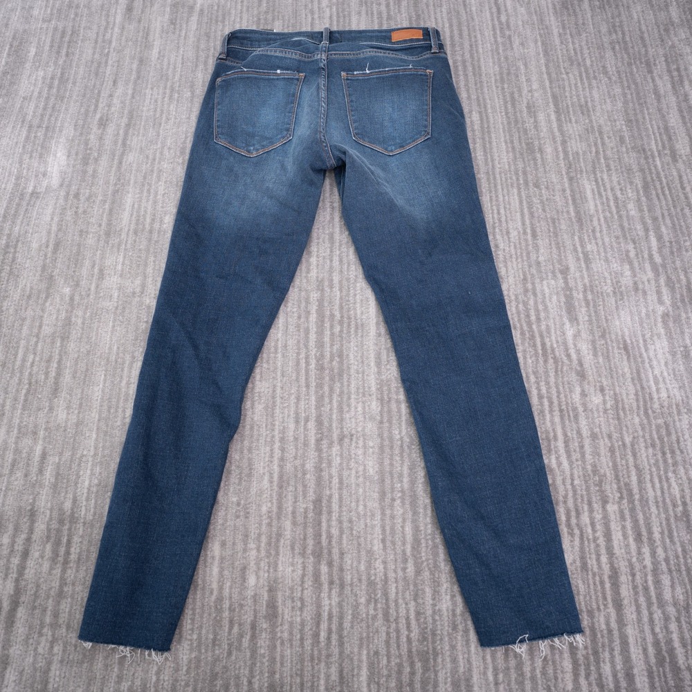 Abercrombie & Fitch Harper Ankle Jeans Women 6R Blue NEW Distressed Raw Hem - Picture 2 of 12